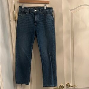 Banana Republic Women's Straight Leg Jeans in Dark Blue